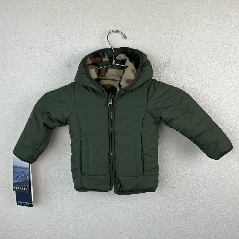 Reversible Camo Hooded Jacket Size Boys 18 Months